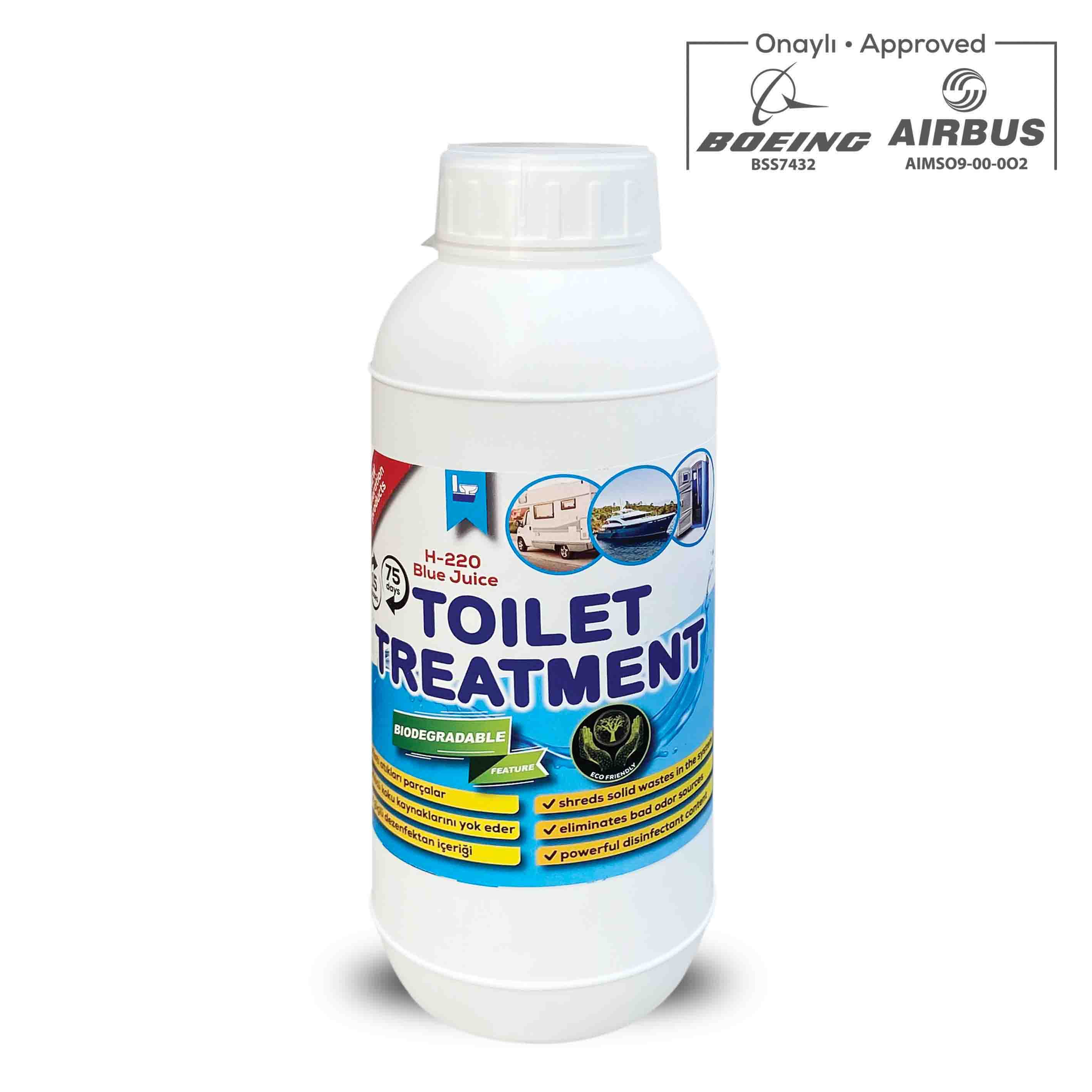 H-220 KONSANTRE  TUVALET ATIK SU TANKI  KİMYASALI (MAVİ SU) 1 Litre