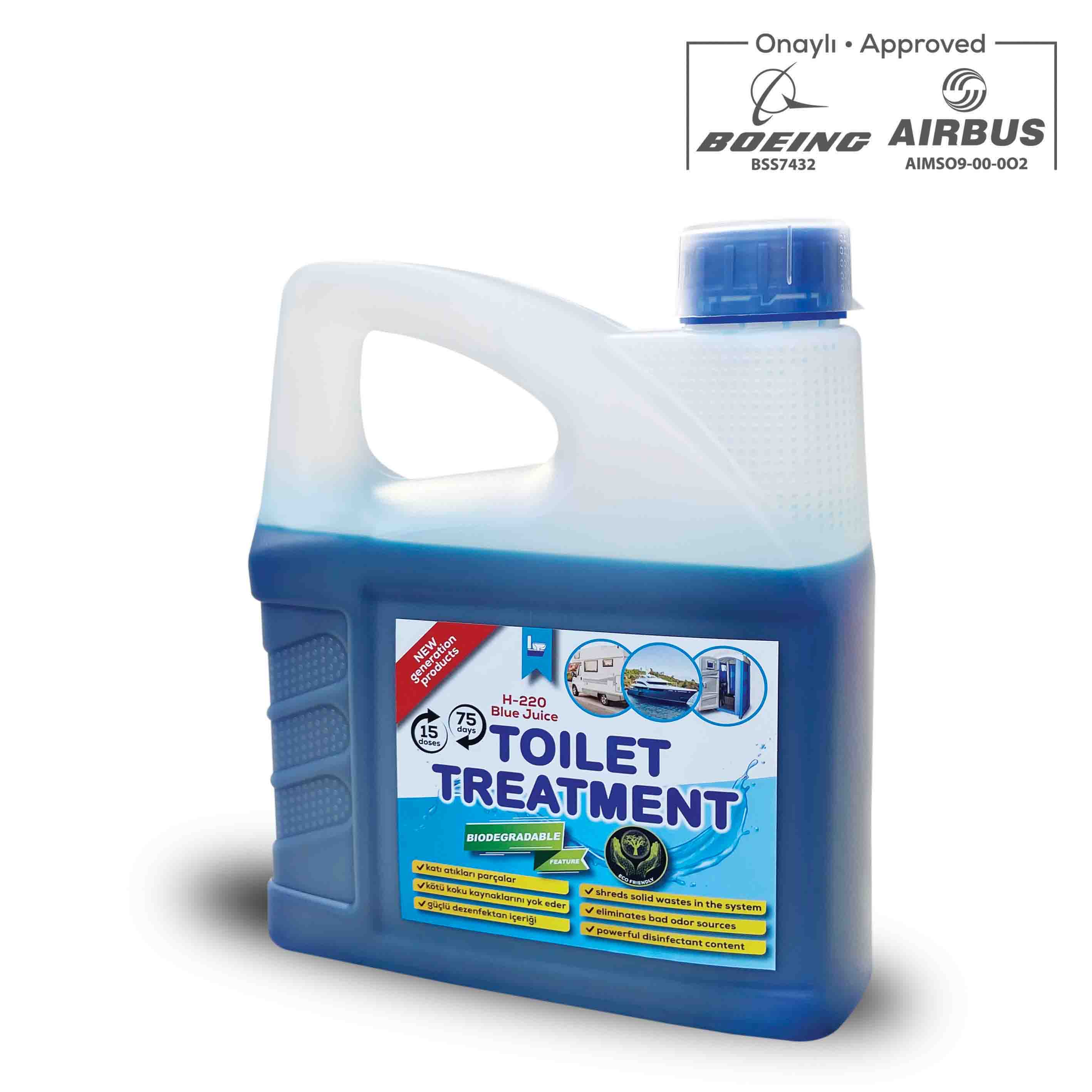 H-220 KONSANTRE  TUVALET ATIK SU TANKI  KİMYASALI (MAVİ SU) 3 Litre