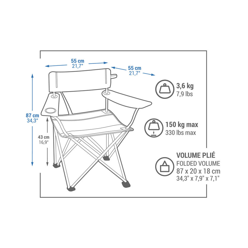 Katlanır Kamp Sandalyesi - Basic XL